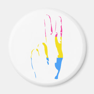 pans pride peace sign magnet
