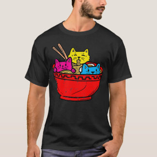 Panseual Cat Ramen Kawaii Japanese Food Pan Pride T-Shirt