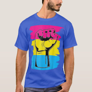 Panseual Pride Fist Panseuality Flag Queer Pan Pro T-Shirt