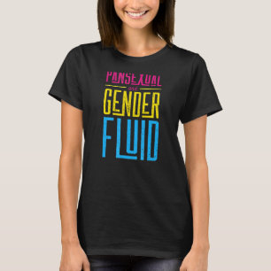 Pansexual And Genderfluid Cute Lgbtq Pride Aesthet T-Shirt