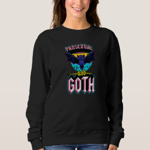 Pansexual And Goth Gothic Emo Bat Pride Lgbtq Hall Sweatshirt