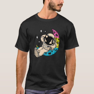 Pansexual Astronaut Lgbt Q Space Man Moon Pan Prid T-Shirt