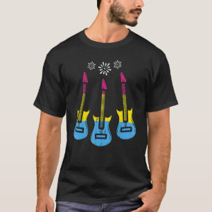 Pansexual Bass Guitars Pan Pride Flag Lgbtq Music T-Shirt