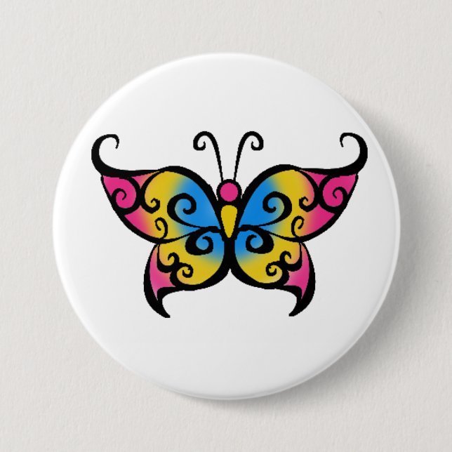 Pansexual Butterfly 7.5 Cm Round Badge (Front)