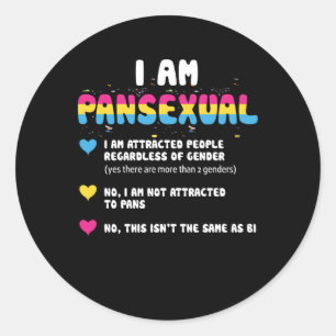 Pansexual Definition - Funny Gay Pride LGBT Classic Round Sticker