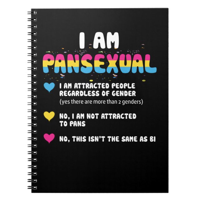 Pansexual Definition - Funny Gay Pride LGBT Notebook (Front)