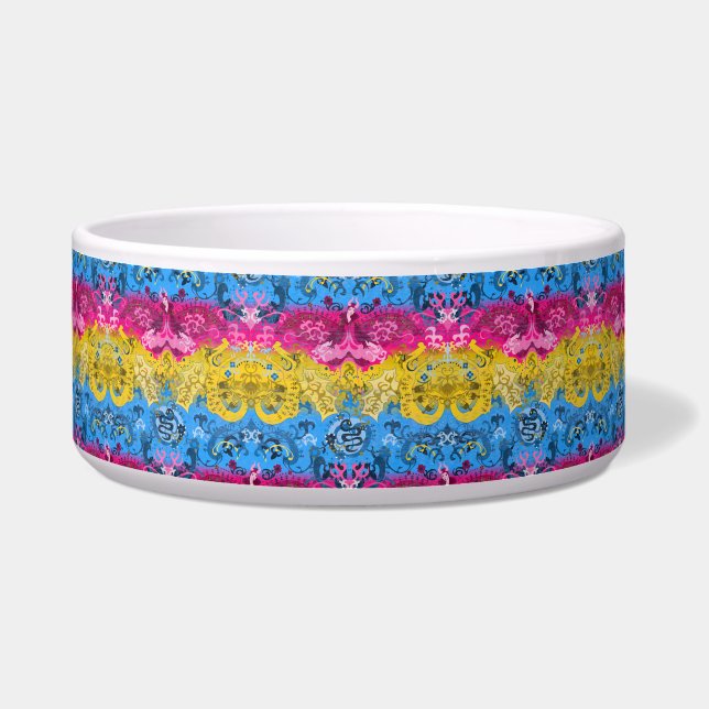 Pansexual Dragon Damask - Pride Flag Colours (Front)