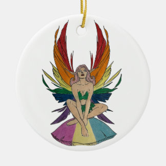Pansexual Faerie Ceramic Ornament