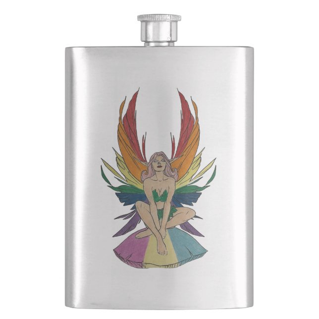 Pansexual Faerie Hip Flask (Front)