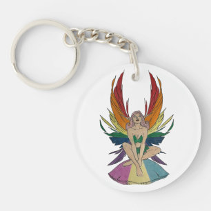 Pansexual Faerie Key Ring