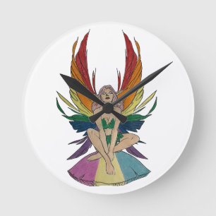 Pansexual Faerie Round Clock