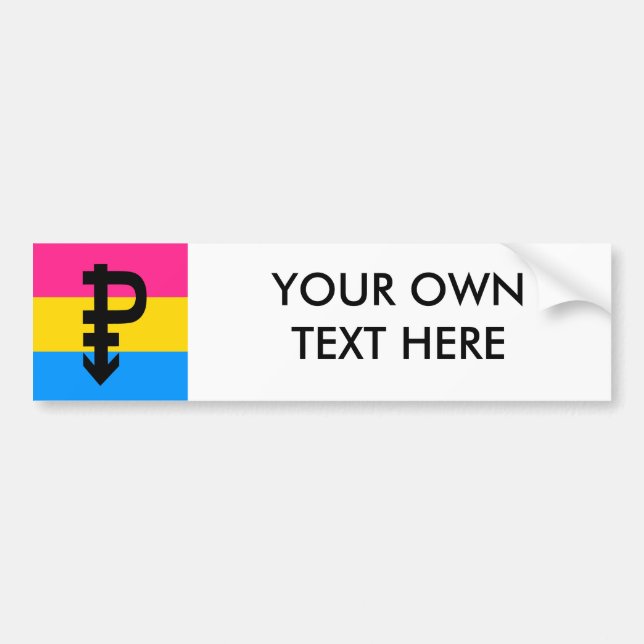 Pansexual Flag Bumper Sticker (Front)