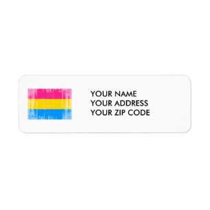 PANSEXUAL FLAG DISTRESSED -.png Return Address Label