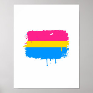 PANSEXUAL FLAG DRIPPING POSTER