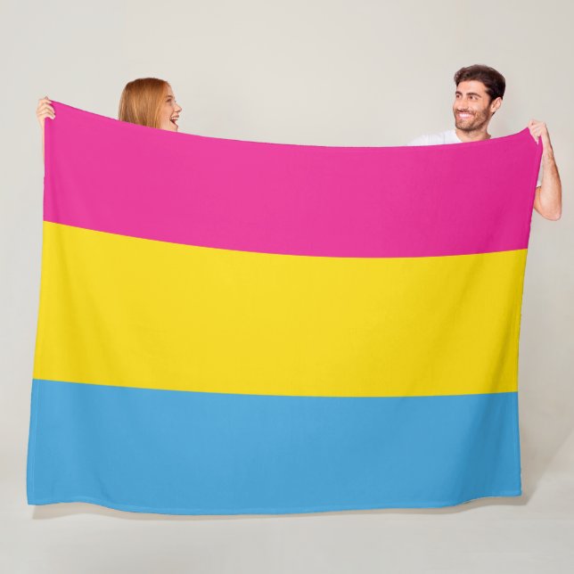 Pansexual Flag Fleece Blankets (In Situ)