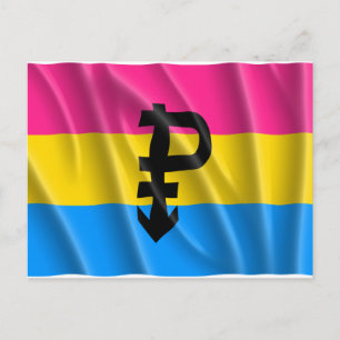 PANSEXUAL FLAG FLYING -.png Postcard