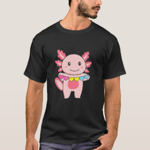Pansexual Flag Gay Gender Pride Lgbtq Axolotl T-Shirt