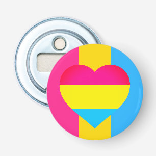 Pansexual Flag, Heart & Pride community / gender Bottle Opener