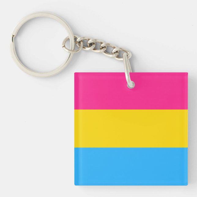 Pansexual Flag Key Ring (Front)