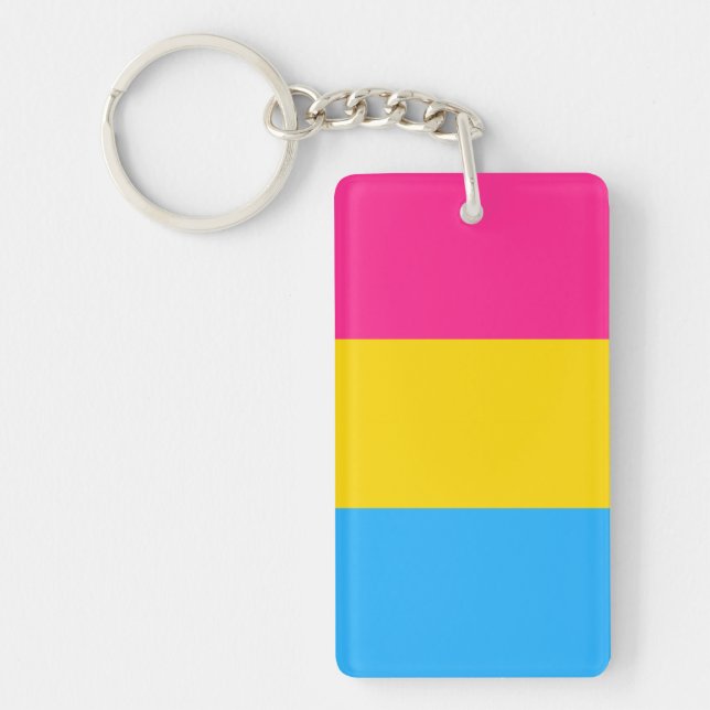 Pansexual Flag Key Ring (Front)