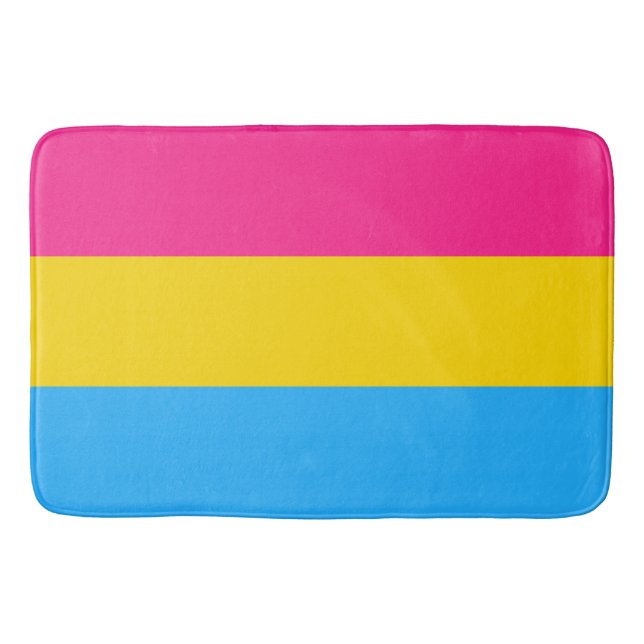 Pansexual Flag Large Bath Mat (Front)