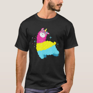 Pansexual Flag Llama Gay Pride LGBT Pansexual Prid T-Shirt
