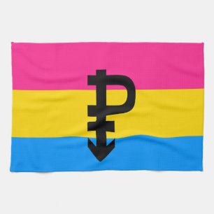 PANSEXUAL FLAG ORIGINAL -.png Tea Towel