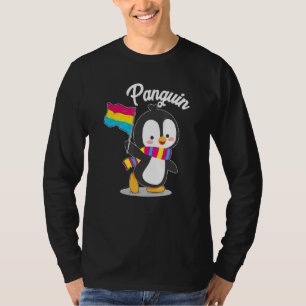 Pansexual Flag Pan Pride Penguin For Men Women T-Shirt