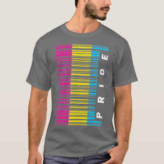 Pansexual Flag Pride Barcode LGB  T-Shirt