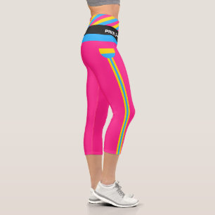 Pansexual Flag & Pride community /gender flag Capr Capri Leggings