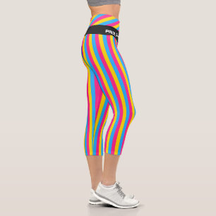 Pansexual Flag & Pride community /gender flag  Capri Leggings