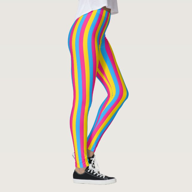 Pansexual Flag & Pride community / gender flag Leggings (Right)