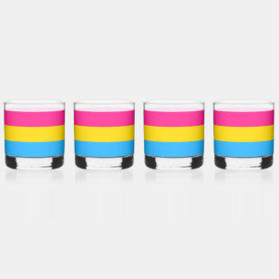 Pansexual Flag Whiskey Glass