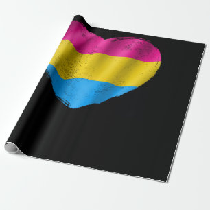 Pansexual Heart LGBTQ Pride Month Wrapping Paper