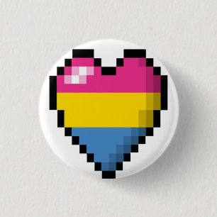 Pansexual heart pin