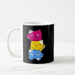 Pansexual Kawaii Cat Anime Art Cute Pan Pride Coffee Mug