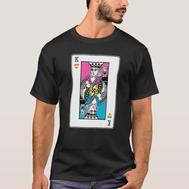 Pansexual King Of Hearts Lgbt Q Pan Pride Couple M T-Shirt (Front)