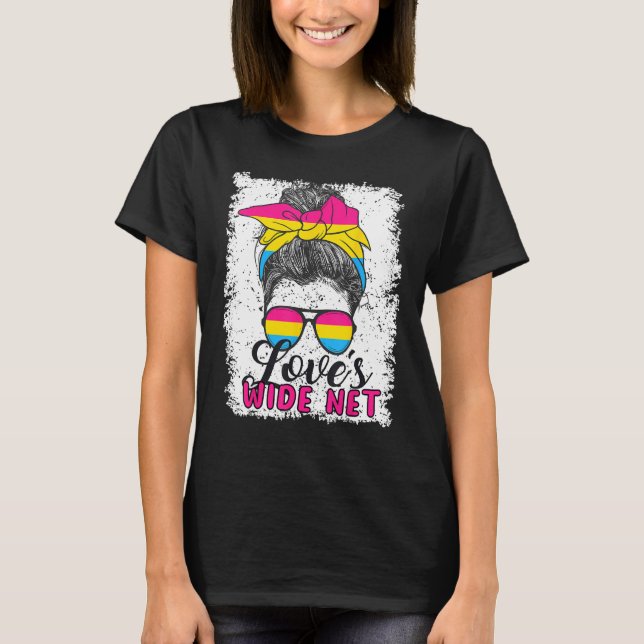 Pansexual Love s Wide Net Pansexual Flag T-Shirt (Front)