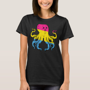 Pansexual Octopus Cute Stuff Pan Pride Flag Lgbtq  T-Shirt