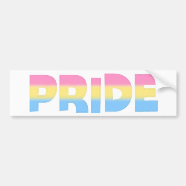 Pansexual/Omnisexual Pride Bumper Sticker (Front)