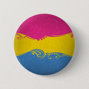 Pansexual Ornamental Flag 6 Cm Round Badge