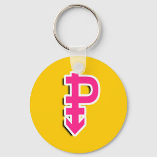 PANSEXUAL P SYMBOL 3D KEY RING
