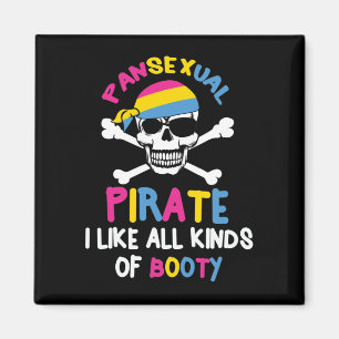 Pansexual Pirate Booty LGBTQ Pride Gift Magnet