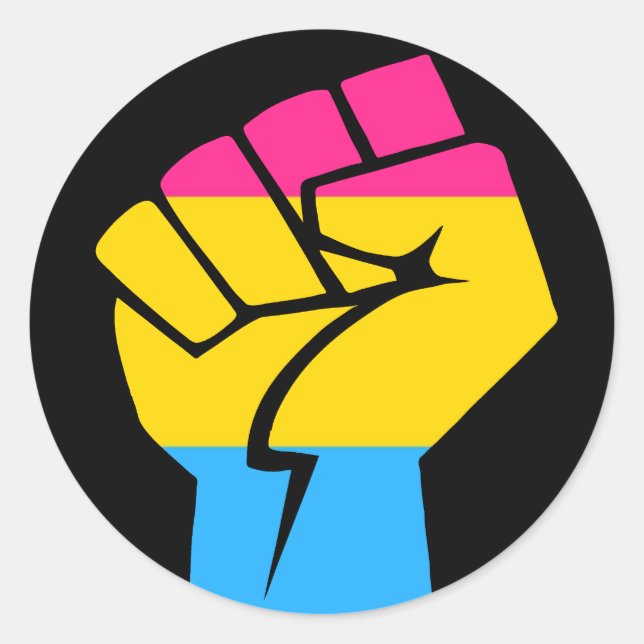 Pansexual Power Classic Round Sticker (Front)