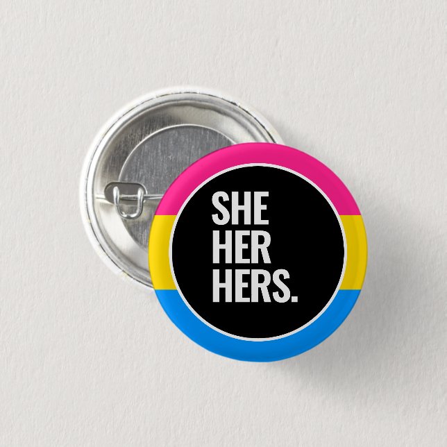 Pansexual Pride 3 Cm Round Badge (Front & Back)
