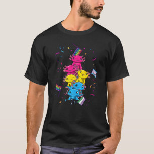 Pansexual Pride Axolotls Lgbtq T-Shirt
