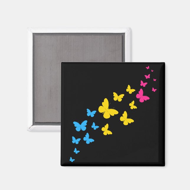 Pansexual Pride Butterfly Trail  Magnet (Front/Back)