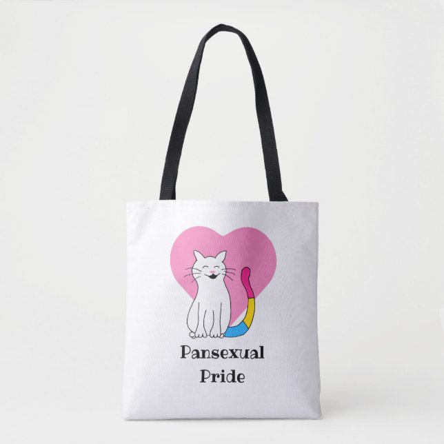 Pansexual Pride Cat Tote Bag (Front)