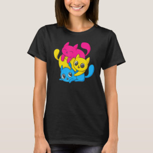Pansexual Pride Cats Lgbt Pan Flag Pansexuality Pa T-Shirt