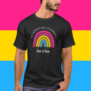 Pansexual Pride Celebrating Diversity Love Is Love T-Shirt